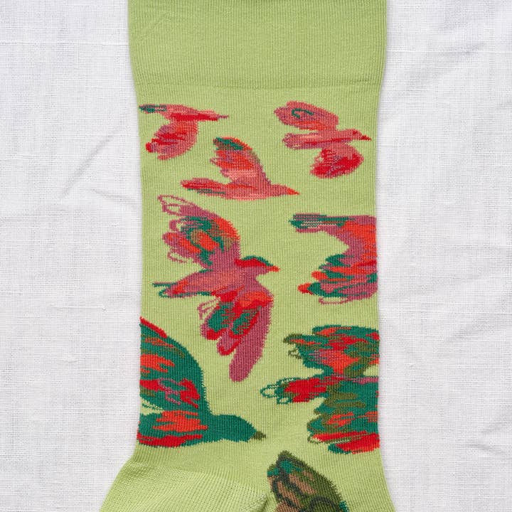 Bonne Maison - Wholesale Socks - Unisex - Lime Bird Sock2