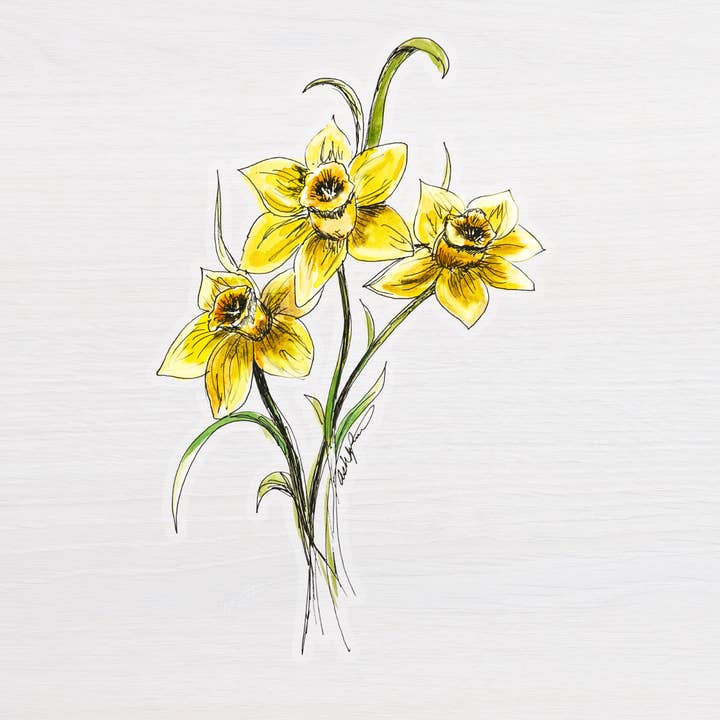 Locksley Workshop - Wholesale Sticker - Daffodil Sticker2