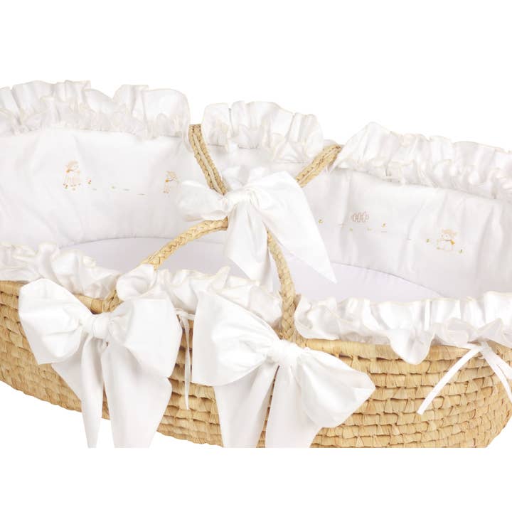 The Yellow Lamb - Wholesale Bassinet – Baby - Lambikins Moses Basket Set - Cream1