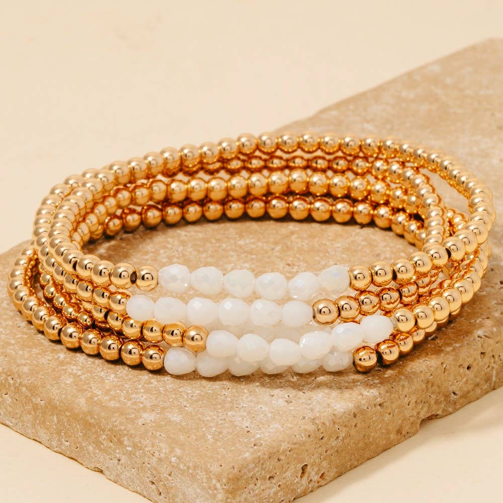 Anarchy Street – Großhandel Perlenarmband – Set aus metallischen und facettierten Glasperlenarmbändern7