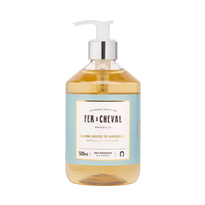 Aqua Mandarine Marseille Liquid Soap 500ml for wholesale by Fer à Cheval