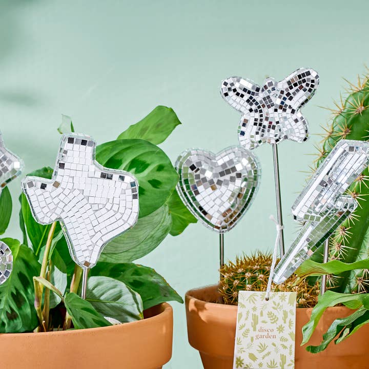 Paloverde Botanicals - Wholesale Garden/Lawn Stake - Disco Butterfly - Disco Ball Decorative Plant Stakes3