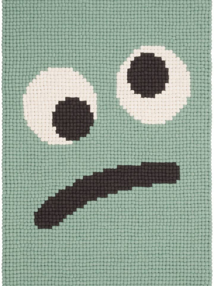 Heinz rektangulært filtkugletæppe i 100 % uld for engroshandel hos myfelt