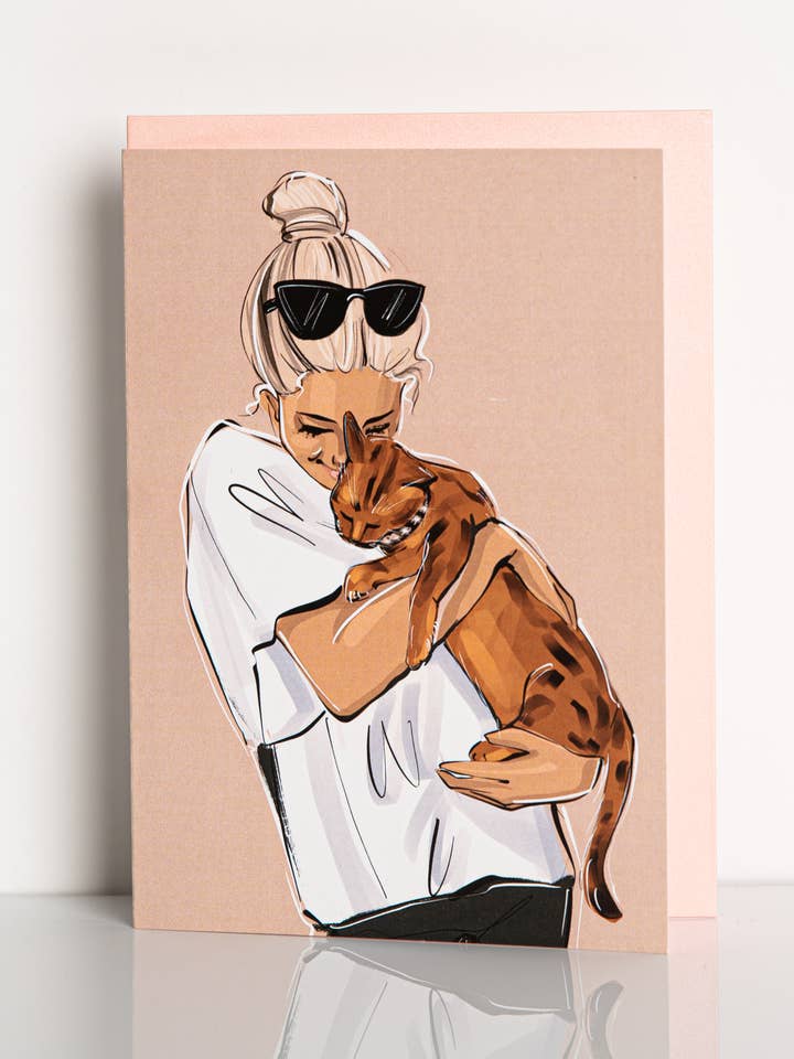 Liefdeswenskaart voor kat voor wholesale door MonArtBuro