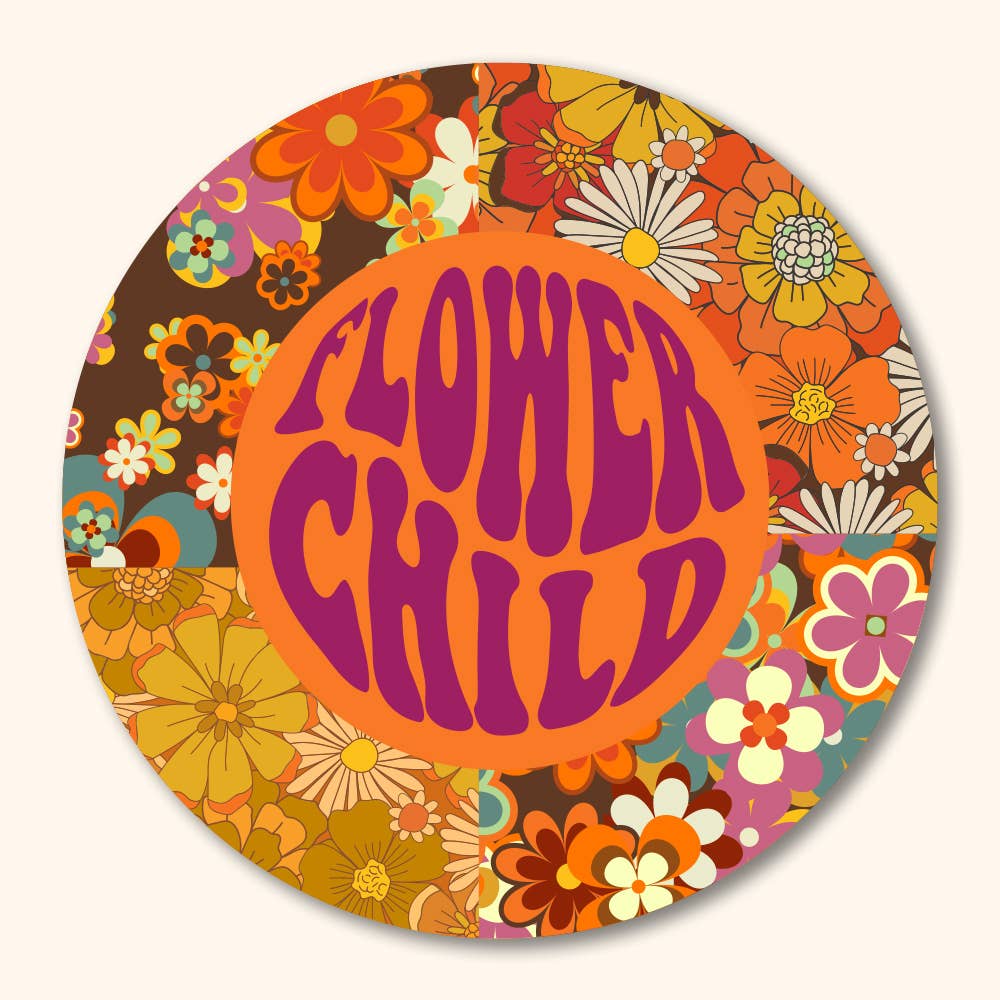 GiGi Thomas Designs - Wholesale Sticker - Flower Child Bumper Sticker0