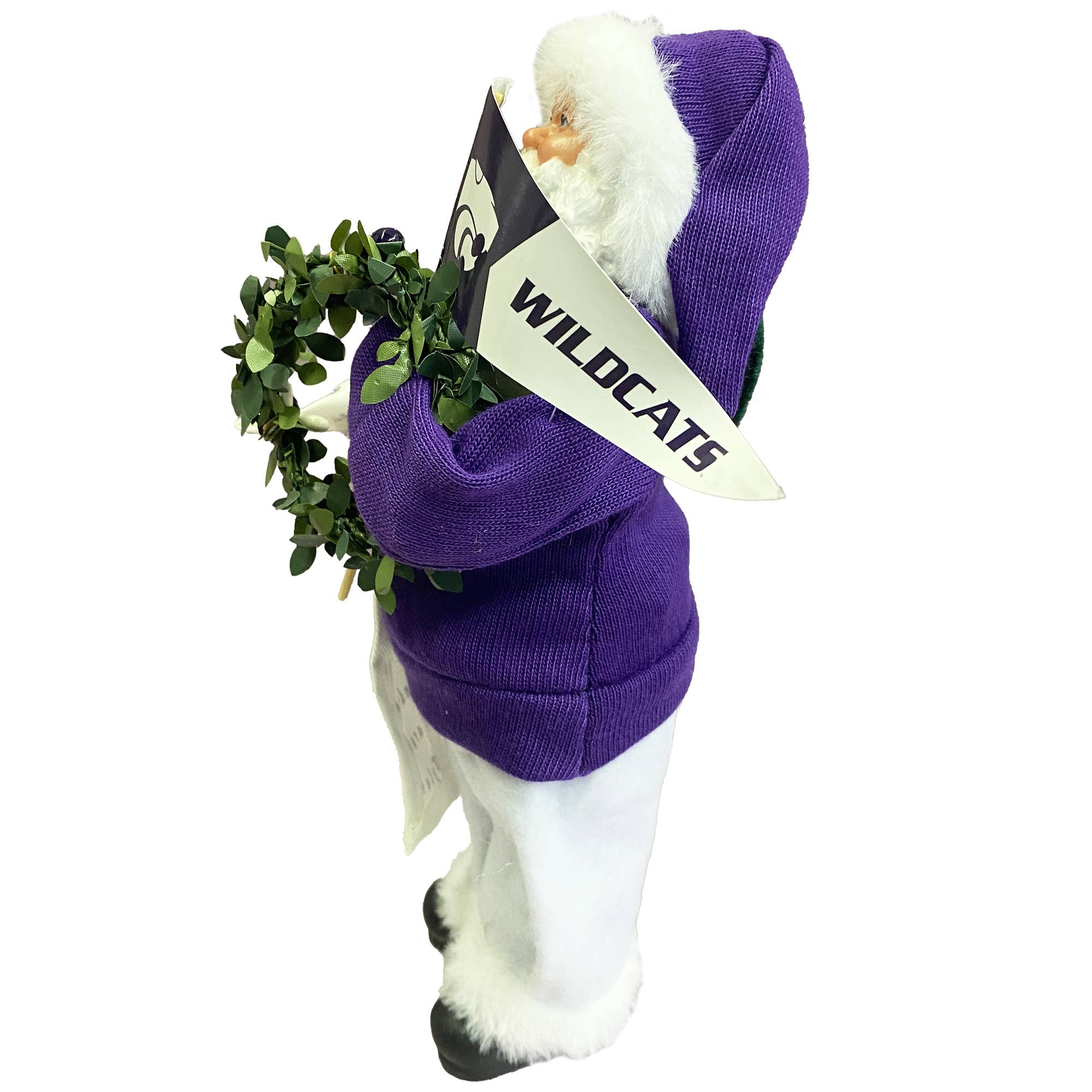 Santa’s Workshop Inc. - Wholesale Christmas Decoration - 12" Kansas State Proud Santa2