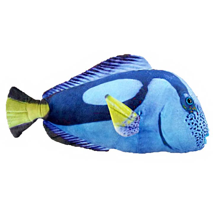 Blue Tang Aquatic Fish Plush Stuffed Animal 16.5" for wholesale by Texas Toy Distribution