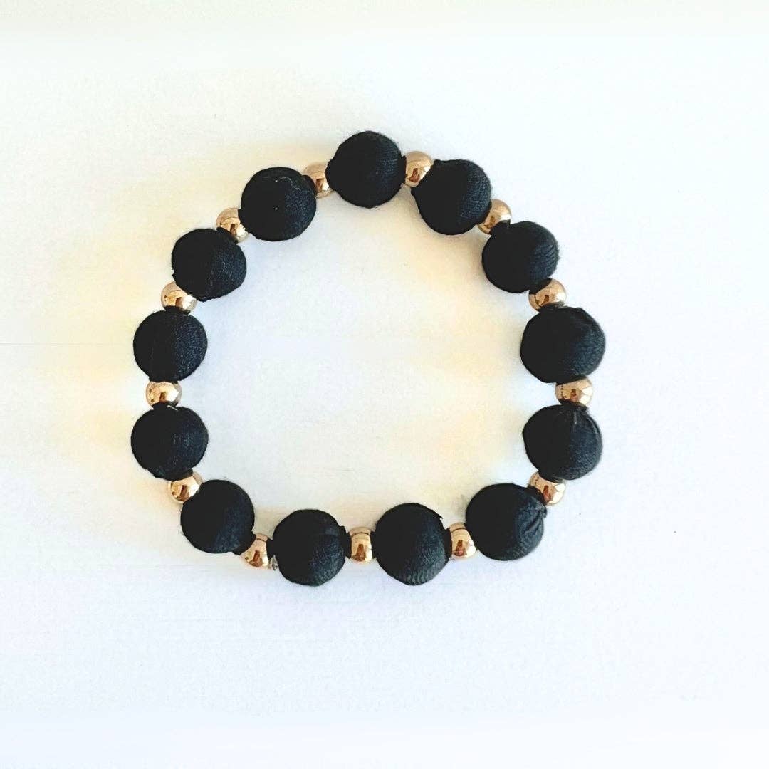 Humble Hilo - Vendita all'ingrosso Bracciale con perline - Bracciale Humble Hilo Sari Jewelry, con Perline di Tessuto e Perline Metalliche59