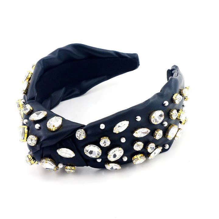 Brittyland - Wholesale Fashion Headband - Women's - Luxury Winter Headbands - Holiday Headbands - Black Headband