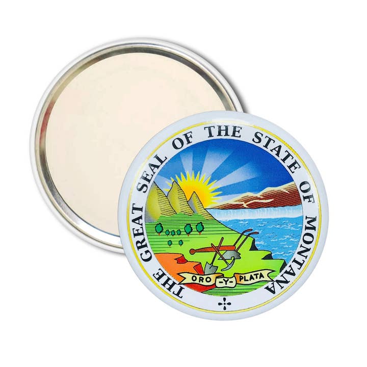 Purse Mirror - State Seal Montana - USA for wholesale by Worldwide Souvenirs