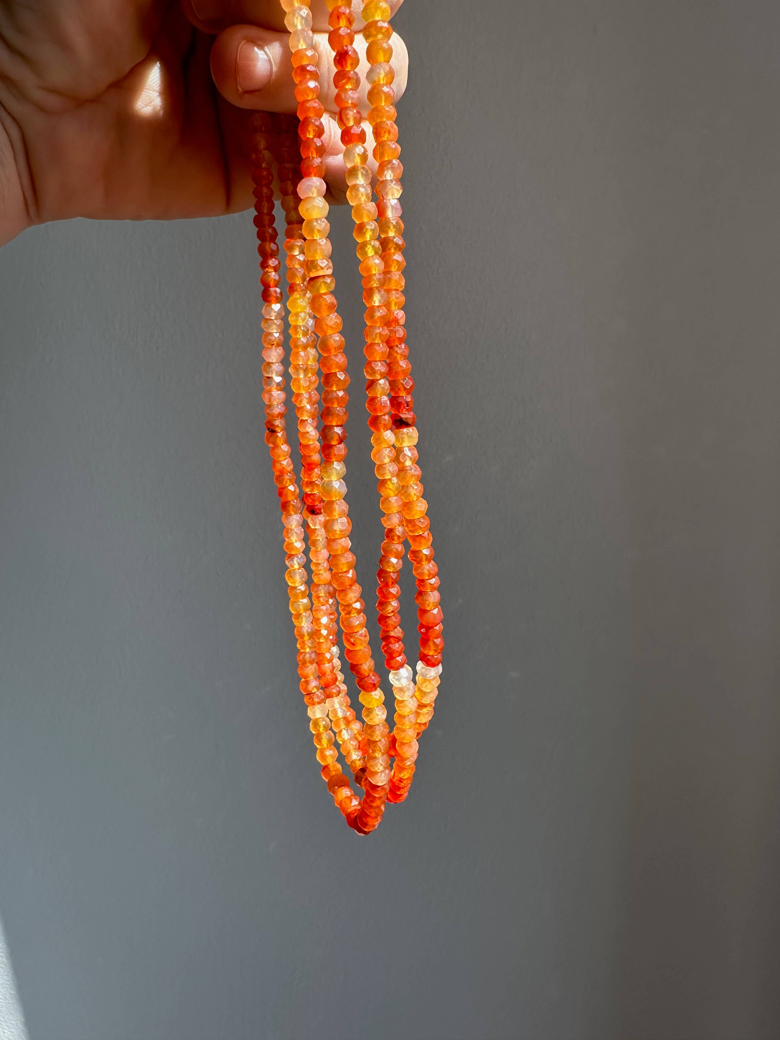 Orange Collier en Cornaline | Perles Ombrées Orange | Cadeaux pour Femmes en vente sur Faire2