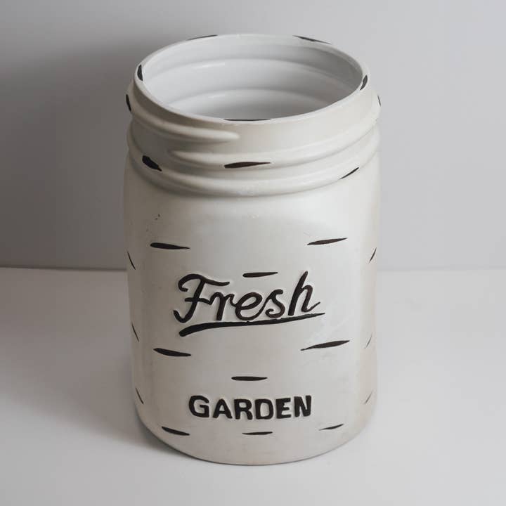 A Cheerful Giver - Wholesale Plant Pot - Mason Jar Planter (White)1