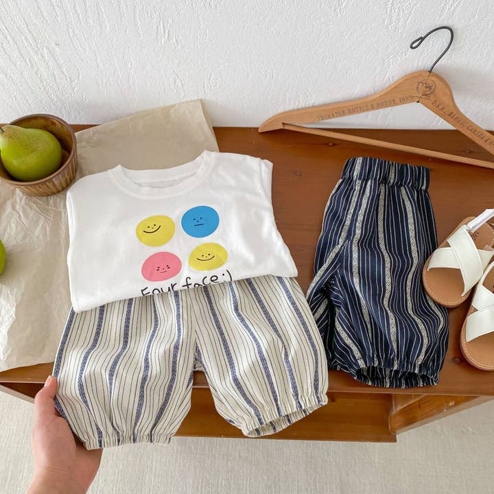 Little Chic Boutique - Wholesale Pants - Kids - 9M-5Y Toddler Boys Striped Pants Wholesale Boys Clothes V3824050500081