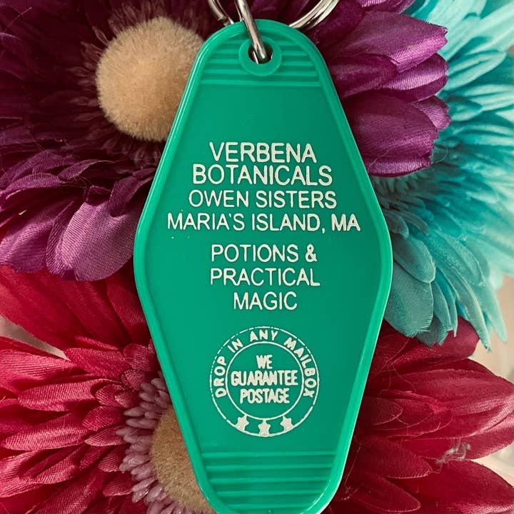 The 3 Sisters Design Co. - Wholesale Keychain - Unisex - Motel Key Fob - Verbena Botanicals (Practical Magic)