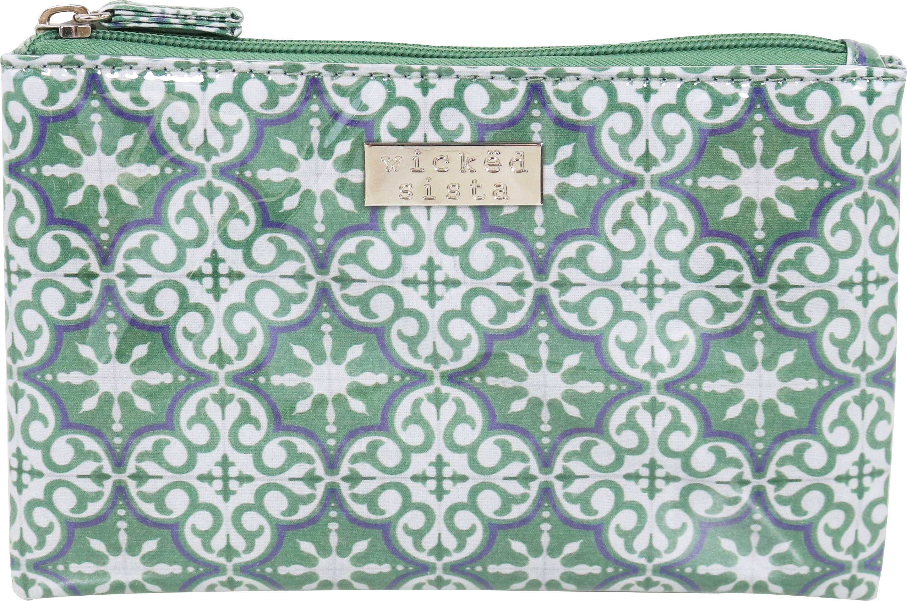 Wicked Sista Bags - Wholesale Makeup/Cosmetic Bag - Moroccan Tile Large Flat Kosmetiktasche0