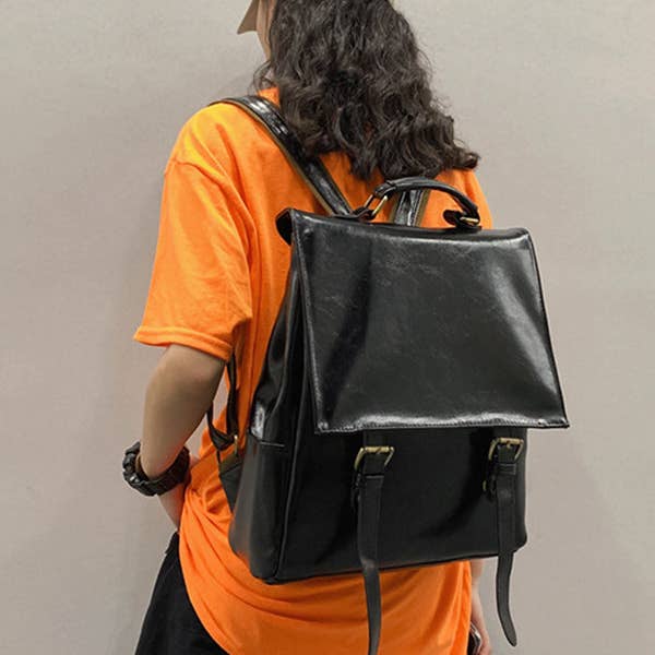 KK Bloom – Großhandel Rucksack – Damen – Einfacher einfarbiger Vintage-Rucksack3