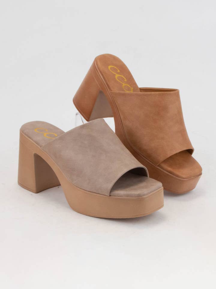 CCOCCI - Wholesale Platform Heels - Women's - MONICA Y2K VIBE PLATFORM OPEN-TOE CHUNKY HEEL