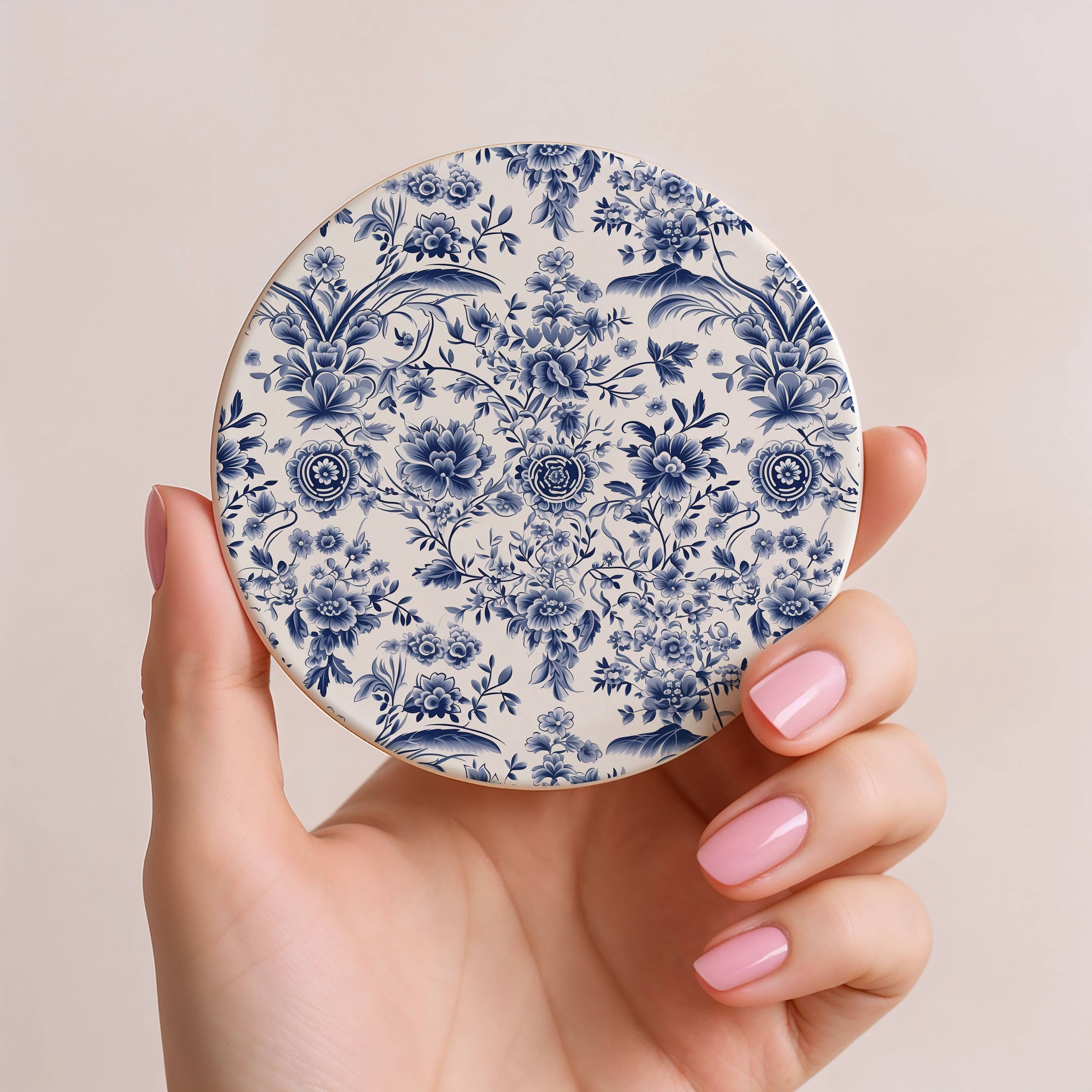 Gia Roma - Wholesale Decorative Tabletop Object - Blue Country Coaster Elegant Grandmillennial Blue Home Decor80
