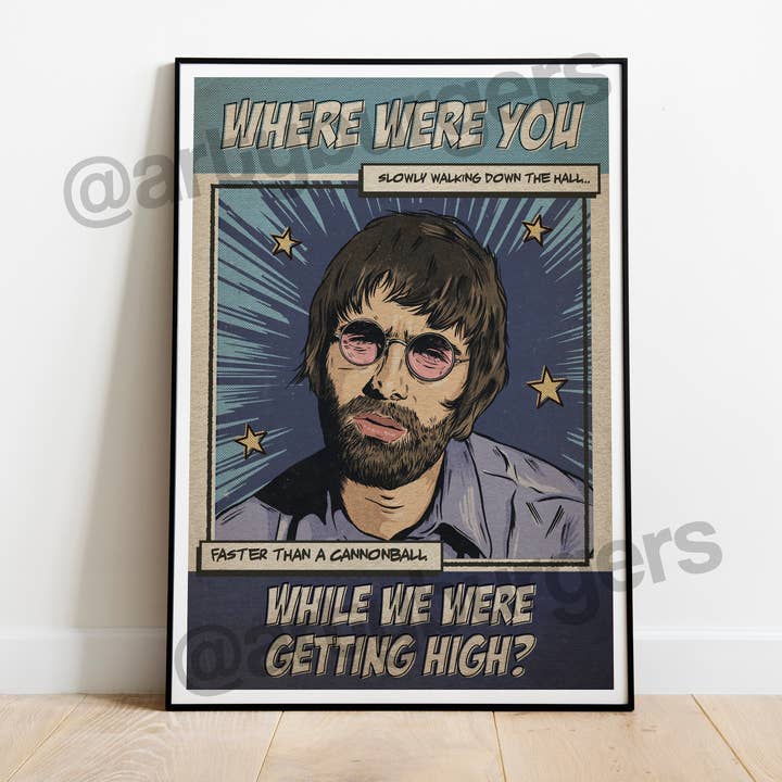 ArtyBurgers - Wholesale Art Print - Champagne Supernova // Oasis | Liam Gallagher