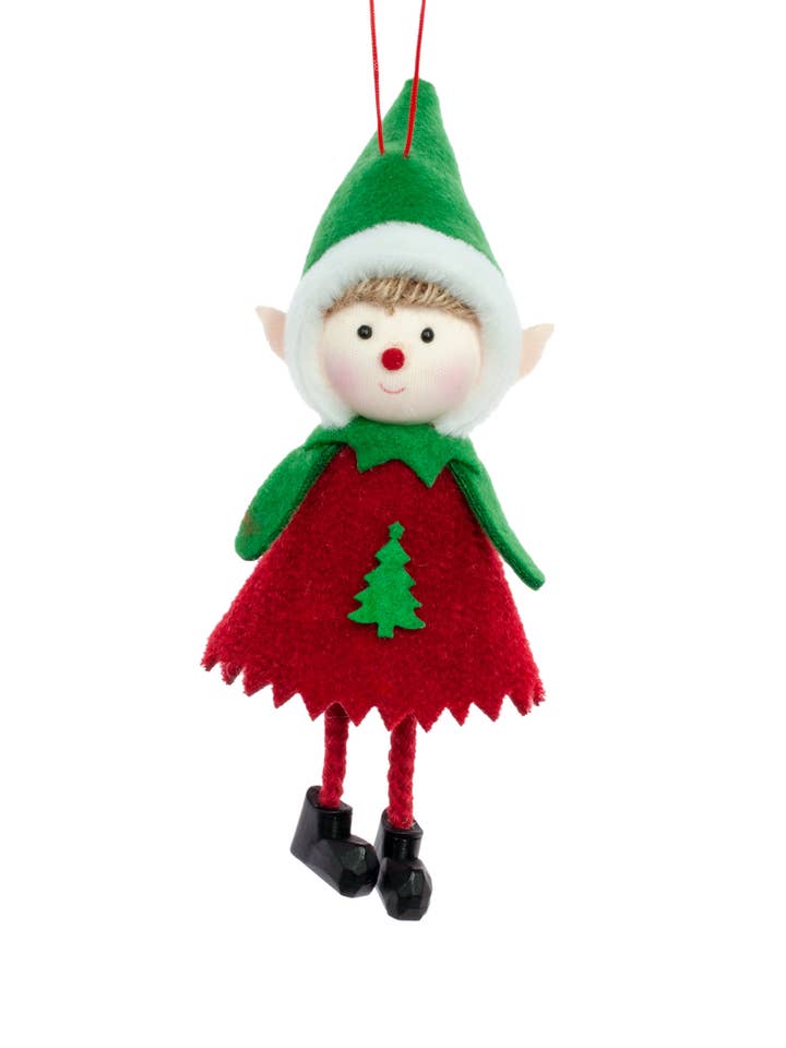 Roter Elfenanhänger mit Weihnachtsbaum-Shirt für den Großhandel von Starlight Collection