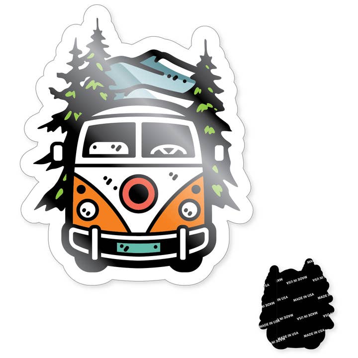Magnet - Camping Happy Van for wholesale by Morris Magnets