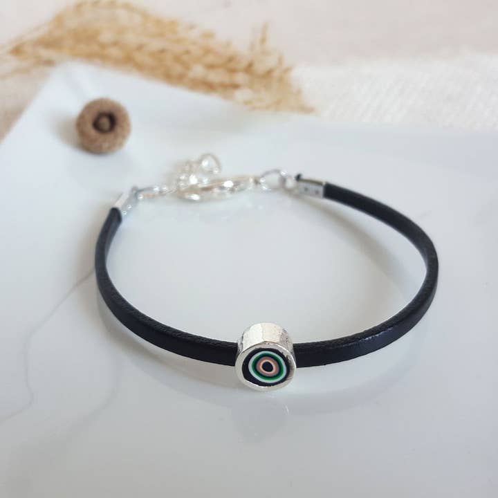 PASTACUITA - Venta al por mayor Brazalete - Pulserita redonda "Millefiori" de colores variados11