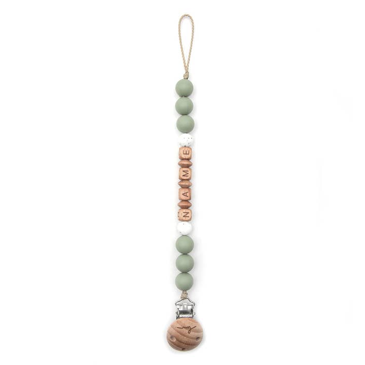 Kristin Weiss Manufaktur - Wholesale Pacifier Clip - Baby - dummy chain Euca - sage