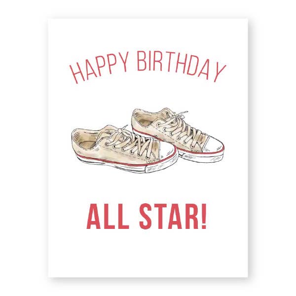 ALL STAR GREETING CARD for wholesale by Donovan Designs