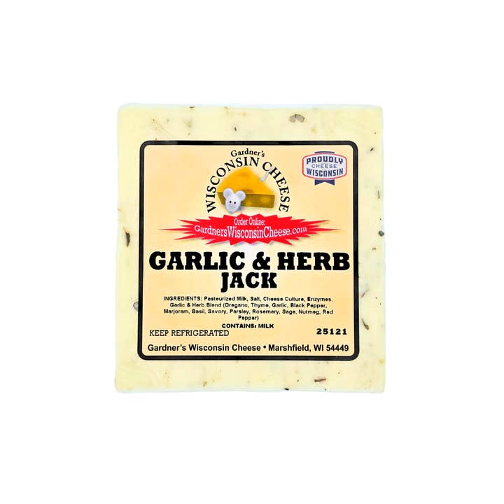 Gardner's Wisconsin Cheese and Sausage - Wholesale Cheese - Garlic & Herb Jack2