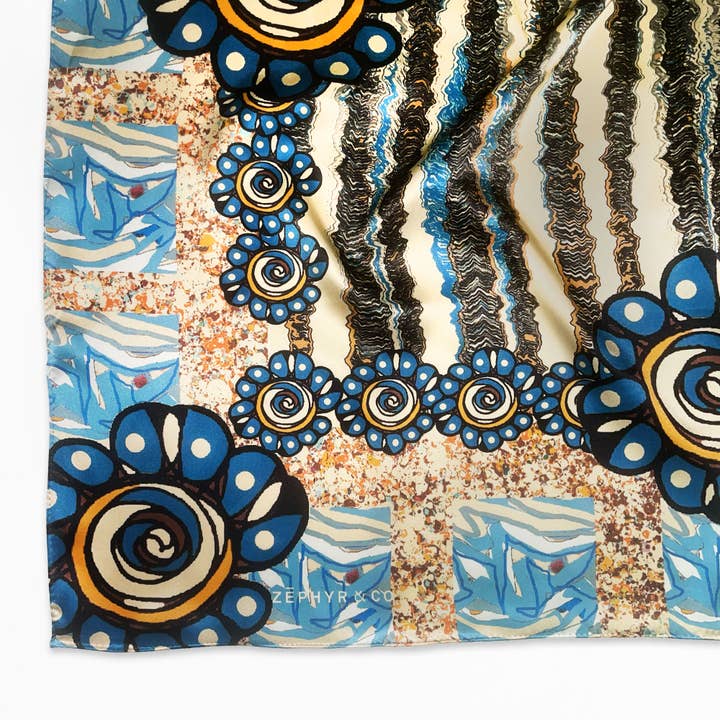 Bagatelle silk scarf for wholesale by Zéphyr And Co