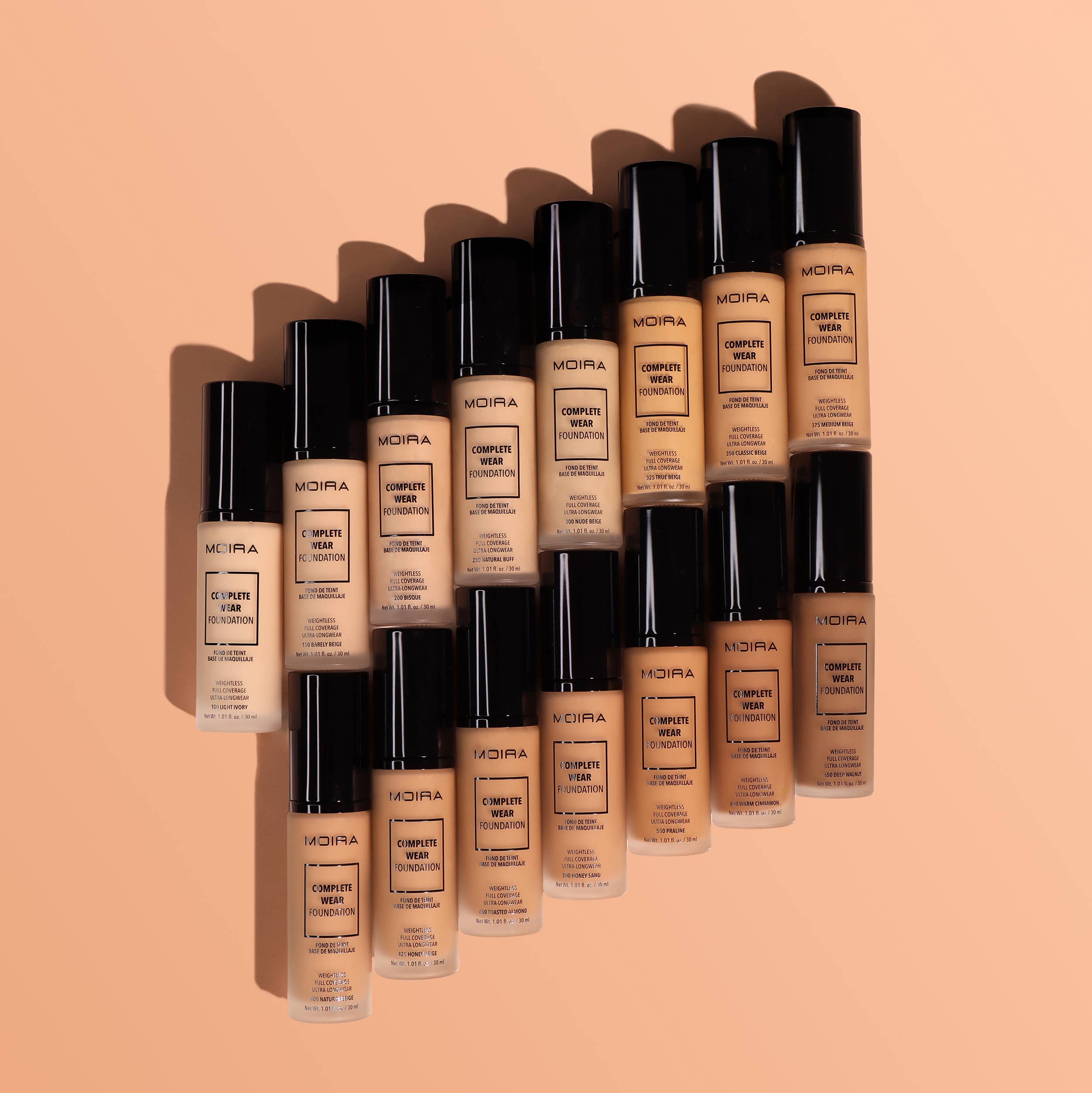 Moira Cosmetics - Wholesale Foundation - Moira Makeup Display Complete Wear Foundation (400-650) 32pc3