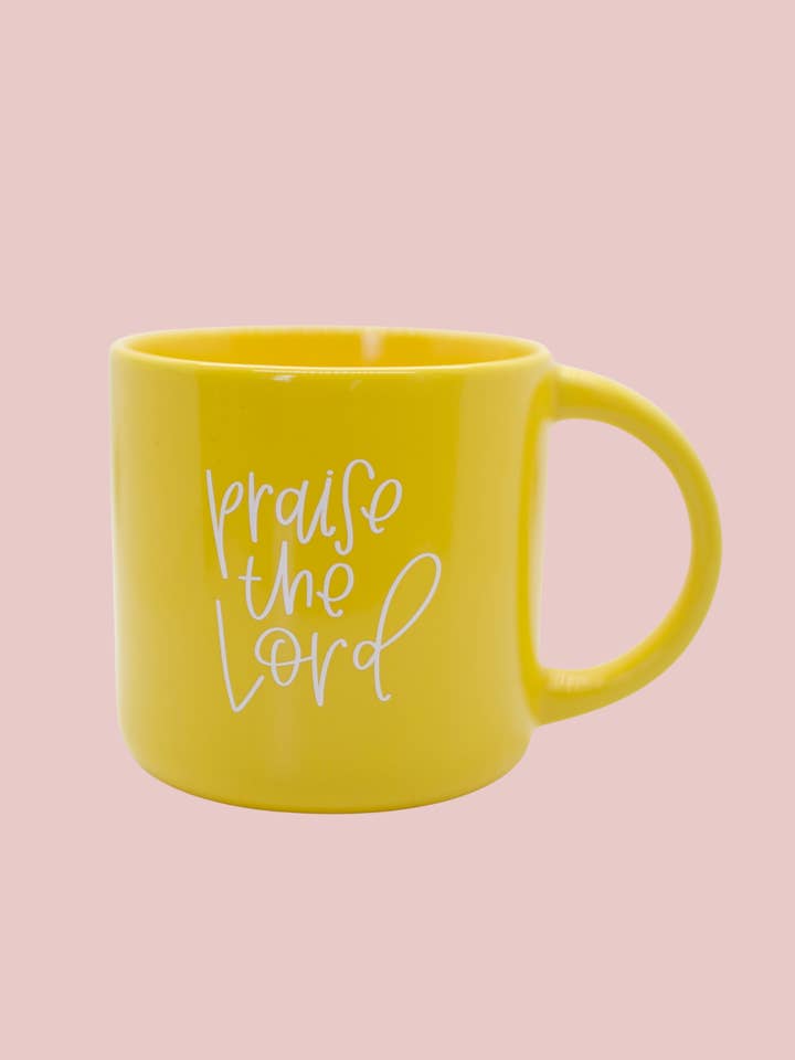 Praise the Lord Christian Mug: 14oz (Christian Gifts) for wholesale by Chalkfulloflove