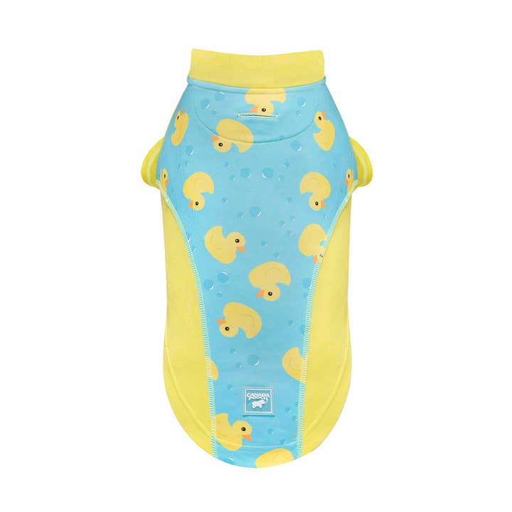Sun Shield Dog T-Shirt (Rubber Ducks) for wholesale by Canada Pooch