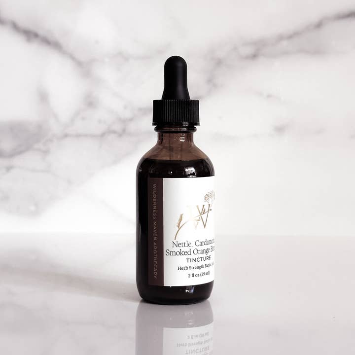 Wilderness Maven Apothecary - Wholesale Tincture - Nettle, Cardamom, Smoked Orange Bitters2