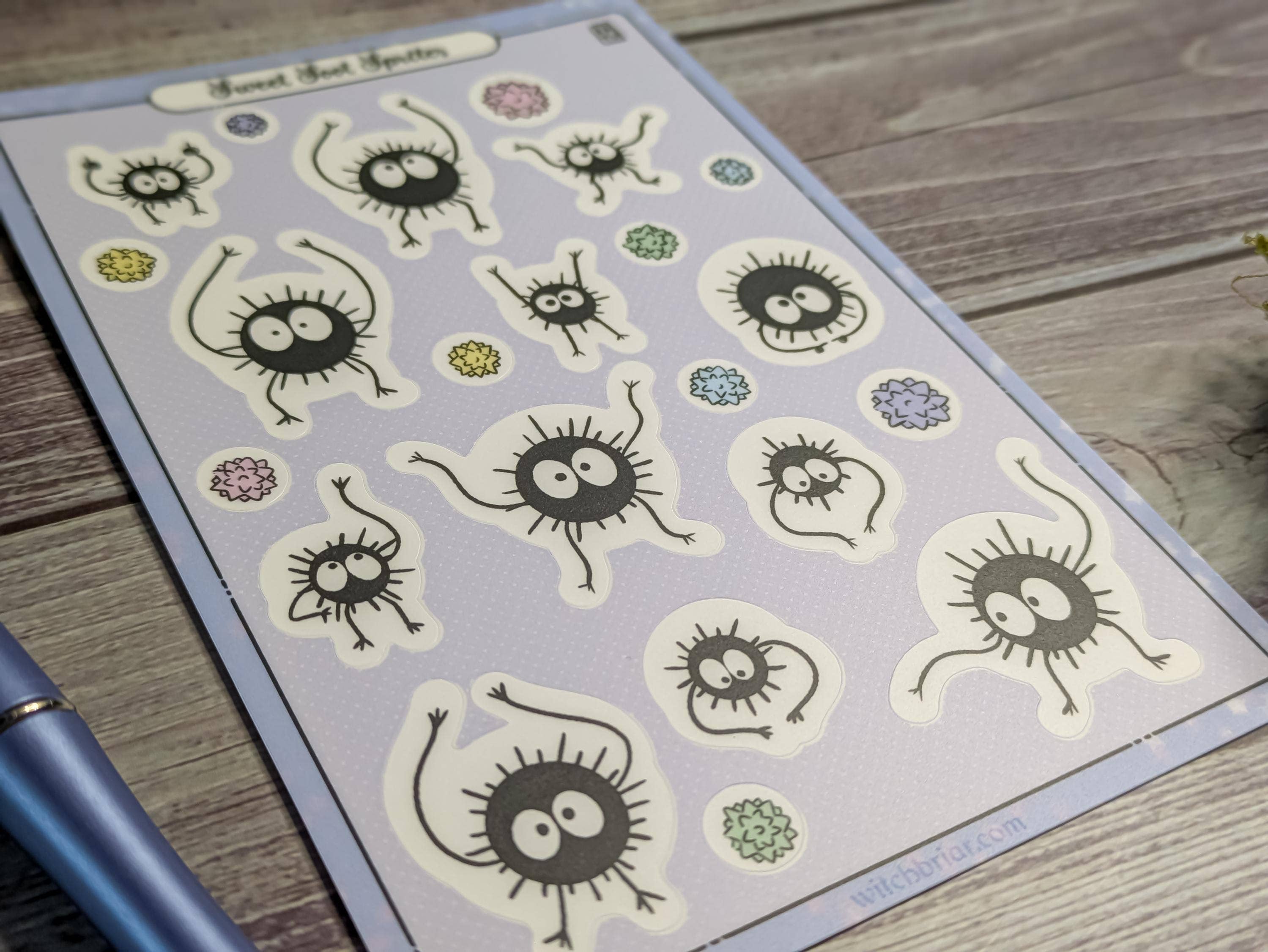 Witchbriar Cottage – Adesivo por atacado – Folhas de Autocolantes Inspiradas nos Duendes de Fuligem da Studio Ghibli6