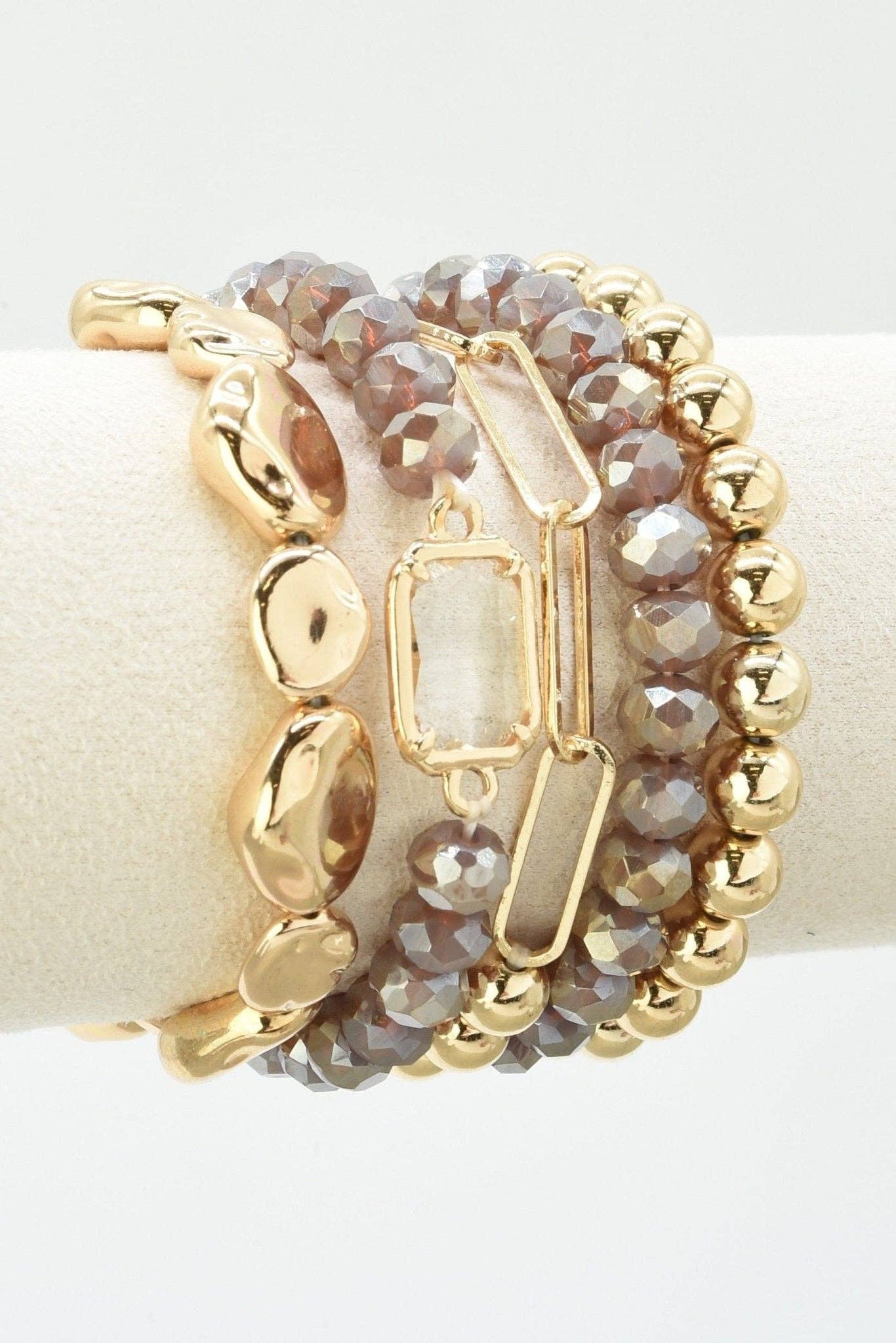 MiMi Wholesale - Wholesale Jewelry Set - CB2191 5 Piece Beaded Bracelet Set1