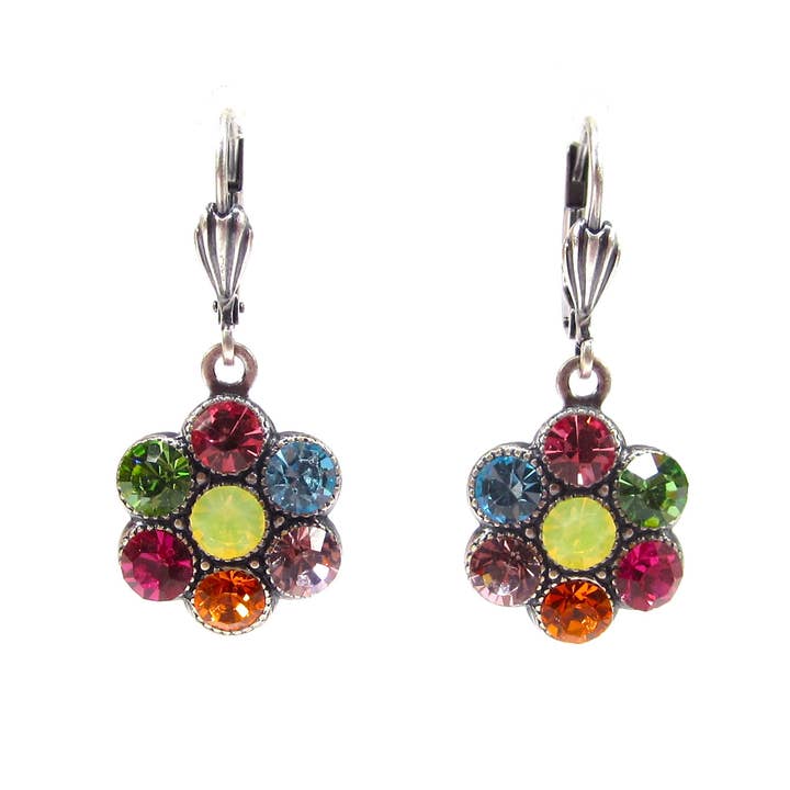 SoHo® Earrings Flower Crystal Pastel for wholesale by SoHo Schmuckmanufaktur