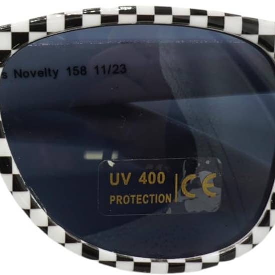 Checkered Sunglasses for Men, Women, and Kids - Includes 6 pcs Sunglasses, Perfect Race Car Party Favors for wholesale by 4E's Novelty