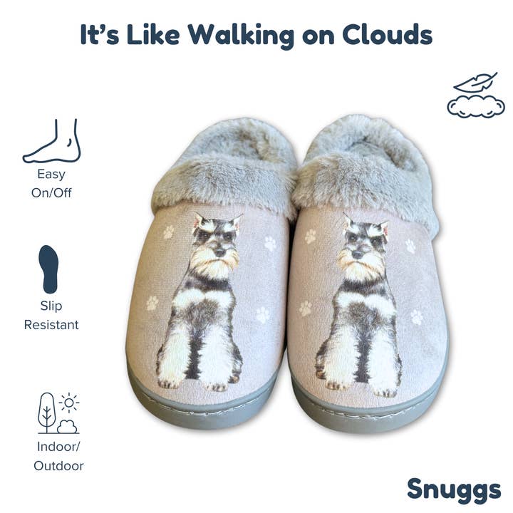 E&S Pets - Wholesale Slippers - Unisex - Schnauzer Snuggs Slipper - Comfy - Pet lovers