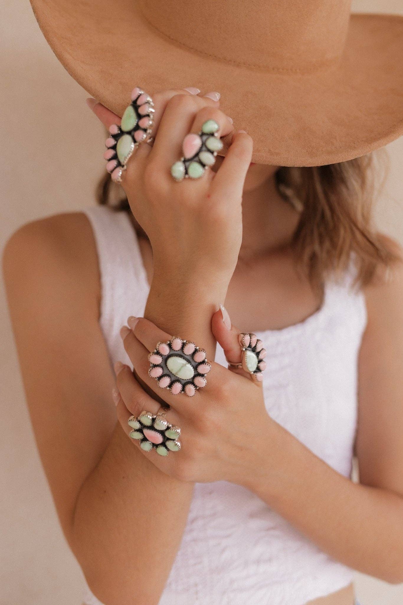 Krush Kandy - Vente Bague de cocktail/de cérémonie - Bague en pierre Kandyland Rêves Roses5