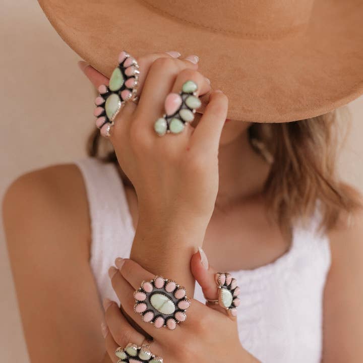 Krush Kandy - Wholesale Cocktail/Statement Ring - Pink Dreams Kandyland Stone Ring1