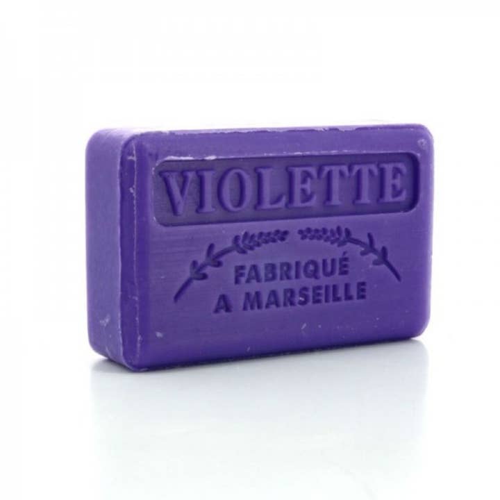 Au Savon de Marseille - Wholesale Bar Soap - Violet - French soap with organic shea butter 125g