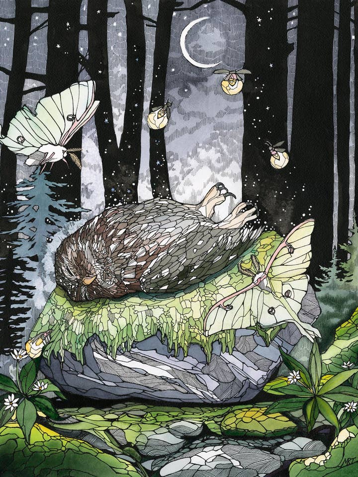 Resting place card for wholesale by Mattie Rose Art