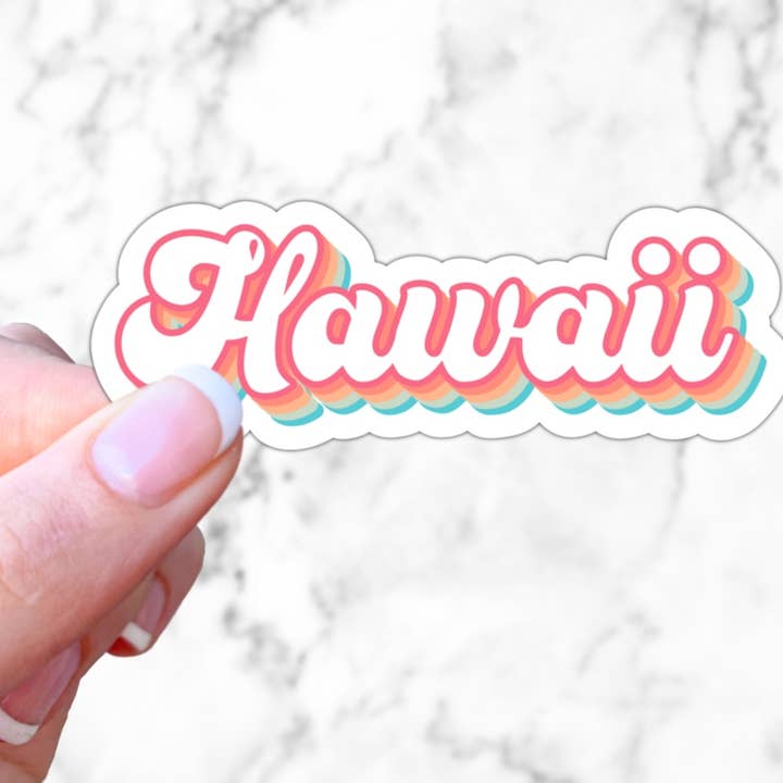 Pegatina Hawaii Retro para venta al por mayor de Simply Fangirl Designs