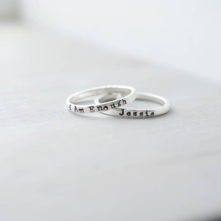 Simpli Stamped - Wholesale Band/Stacked Ring - Customizable Sterling Silver Rings for Women2