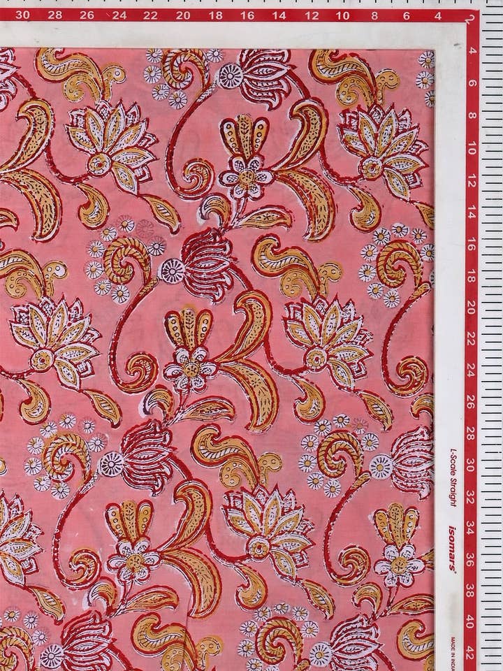 Hand Block Printed Fabrics - Handmade Fabric Yardage, fabric by the yard for wholesale by Jai Texart LLP