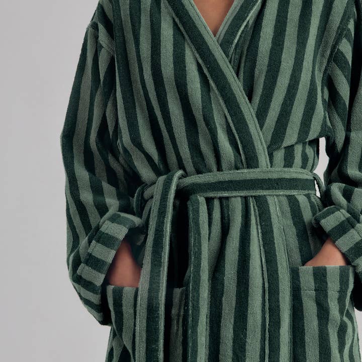 Pine Green Pembroke Stripe Cotton Robe and other Purchase Wholesale robe soirée. Free Returns & Net 60 Terms on Faire trending on Faire.