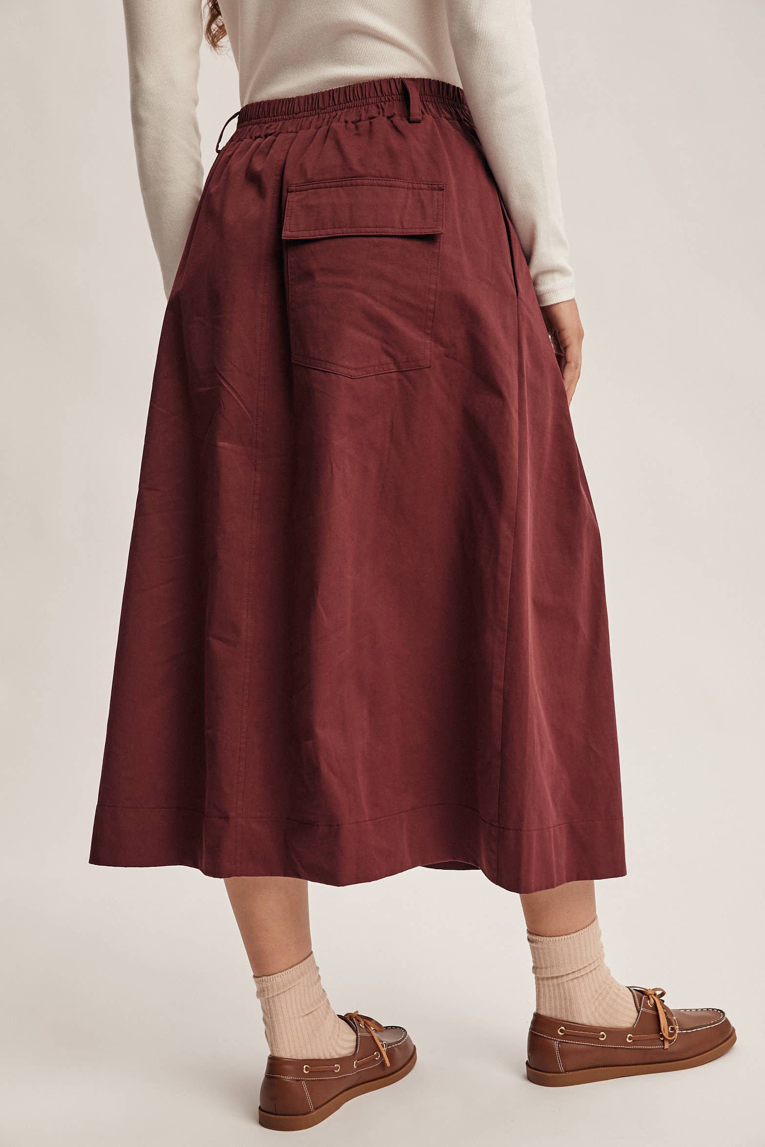 Forte – Engroshandel Nederdel - Dame – Plisseret A-line Midi Nederdel FSK000129