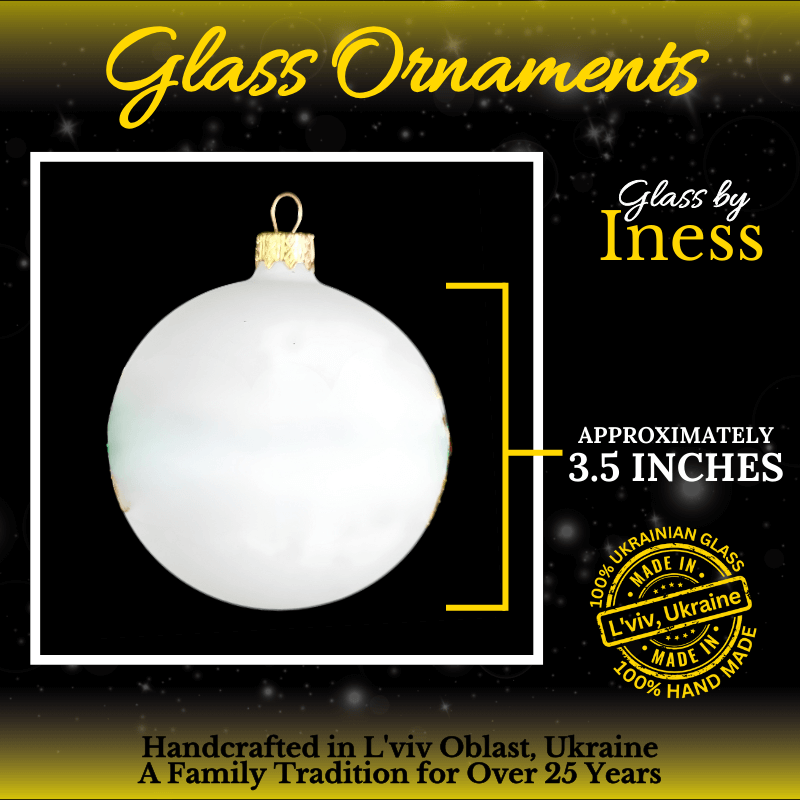 Glass by Iness - Wholesale Ornament - Blue Blown Glass Ornament - Handcrafted - Fancy Snowflake Design3