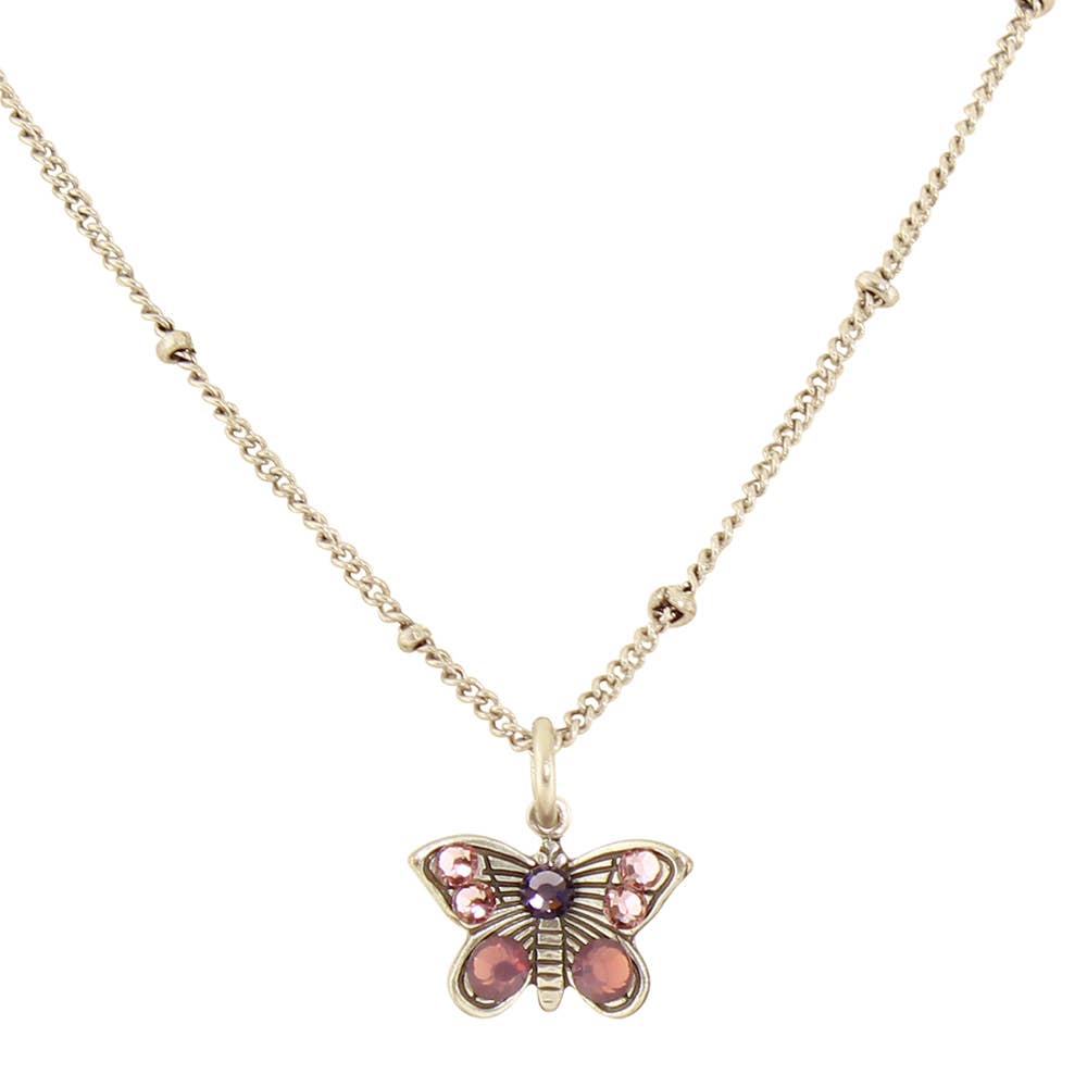 Baked Beads - Wholesale Pendant/Charm Necklace - Crystal Butterfly Necklace2